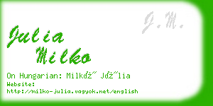 julia milko business card